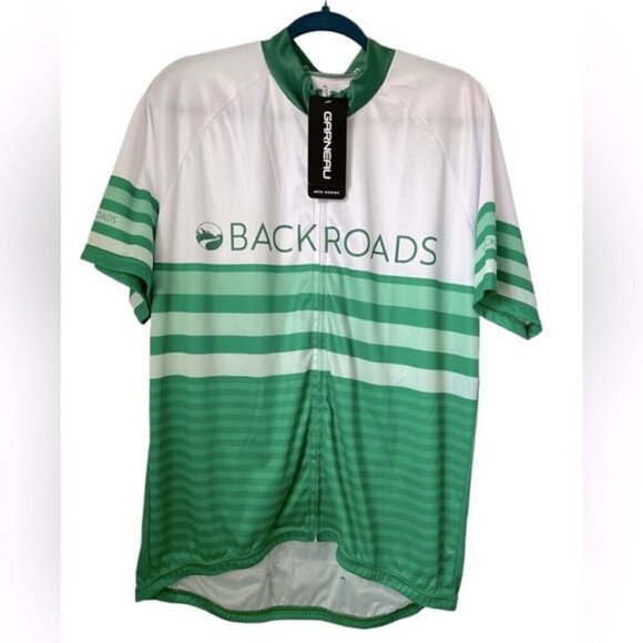 Garneau - Men’s Full Zip Shortsleeve Jersey - Green/White. Size: XXL. NWT. - Picture 1 of 15